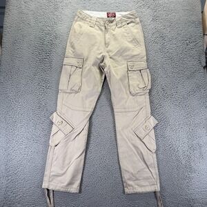 Match Pant Men's 30x30 Beige Cotton Cargo Straight Leg Utility Workwear Travel